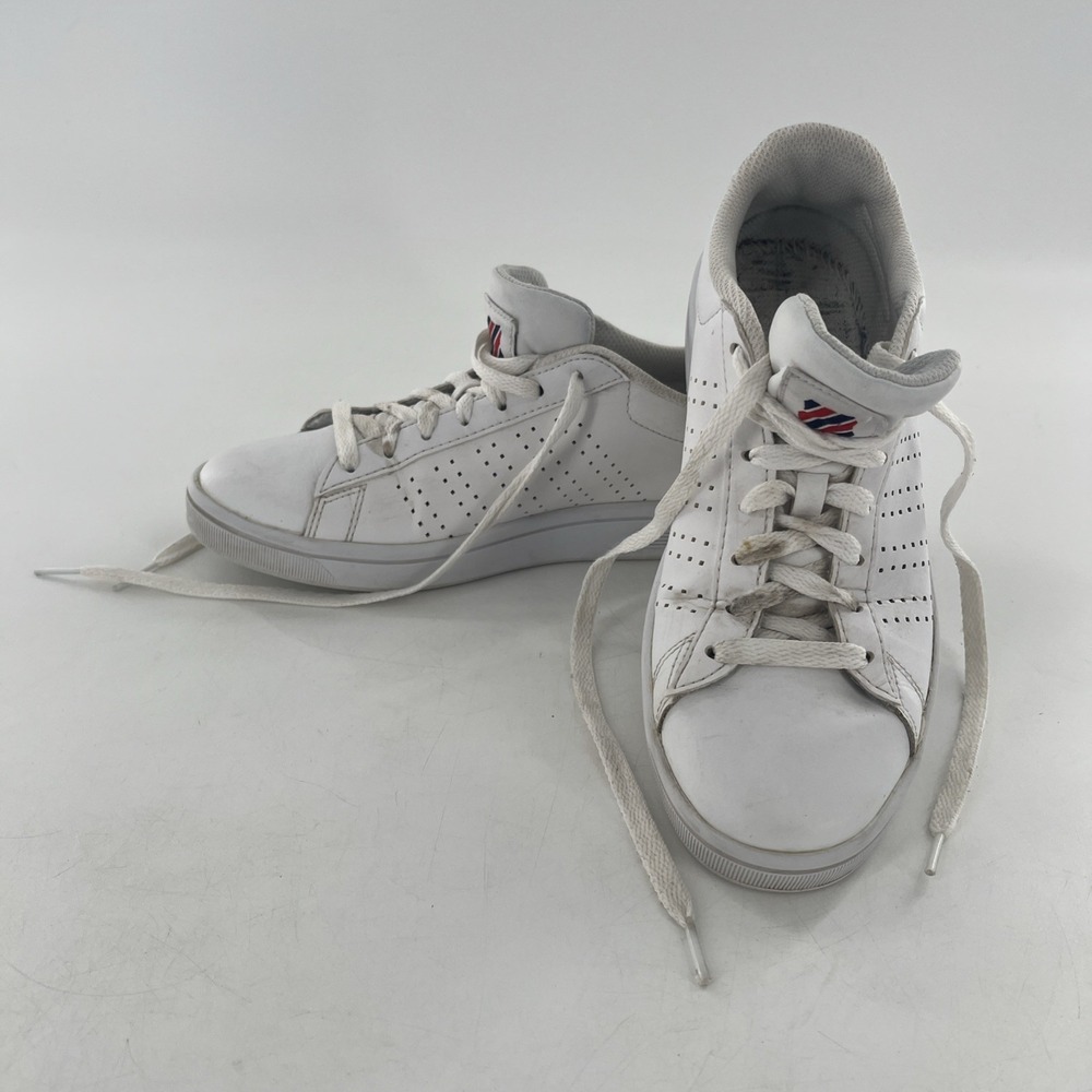 K-Swiss Womens Casper Court Low 7 Tennis Sneaker Leather Casual Shoe White